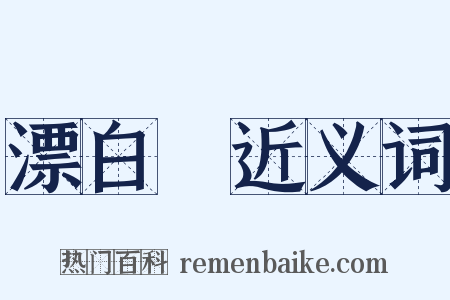漂白劑近义词是什么意思的图片